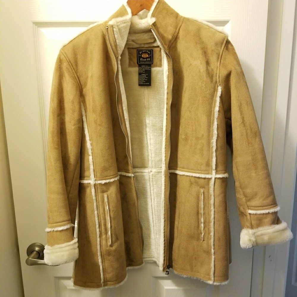 Suede Faux Fur Lined Jacket
